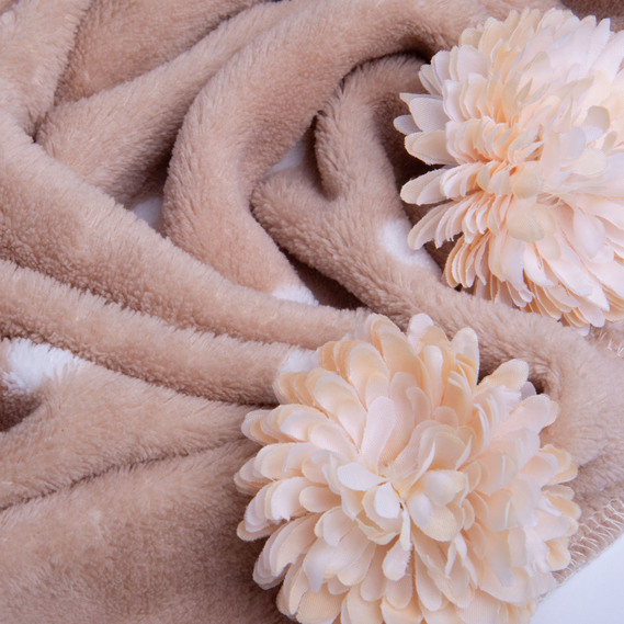 Ткань махровая Велсофт 140 см 280 гр/м2 для халатов, пижам, пледов и покрывал супер мягкая горошок, фото 4