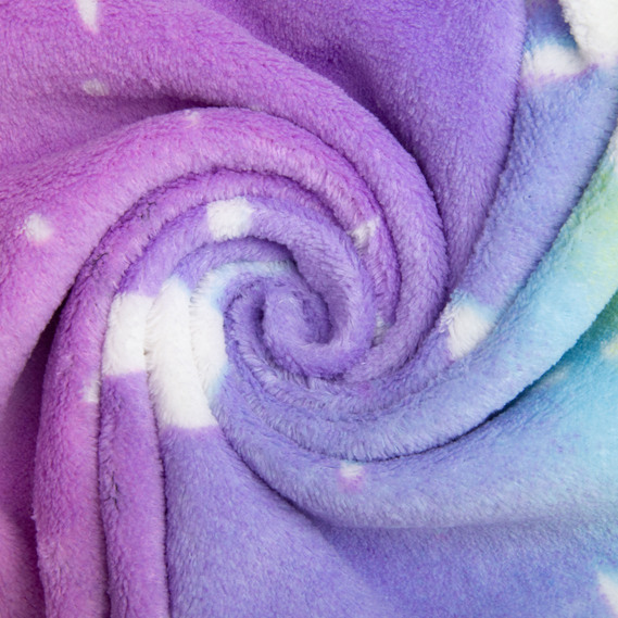 Ткань махровая Велсофт 140 см 280 гр/м2 для халатов, пижам, пледов и покрывал супер мягкая єдиноріг веселка, фото 1