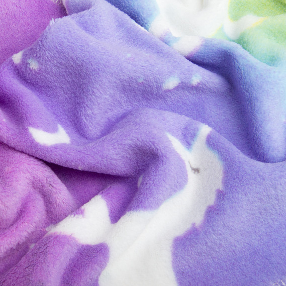 Ткань махровая Велсофт 140 см 280 гр/м2 для халатов, пижам, пледов и покрывал супер мягкая єдиноріг веселка, фото 3