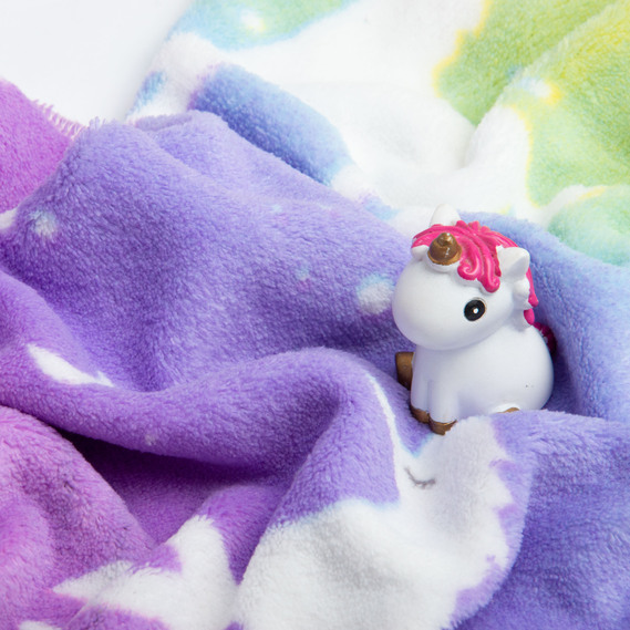 Ткань махровая Велсофт 140 см 280 гр/м2 для халатов, пижам, пледов и покрывал супер мягкая єдиноріг веселка, фото 4