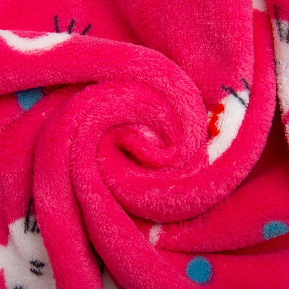 Ткань махровая Велсофт 140 см 280 гр/м2 для халатов, пижам, пледов и покрывал супер мягкая кошенята, фото 1