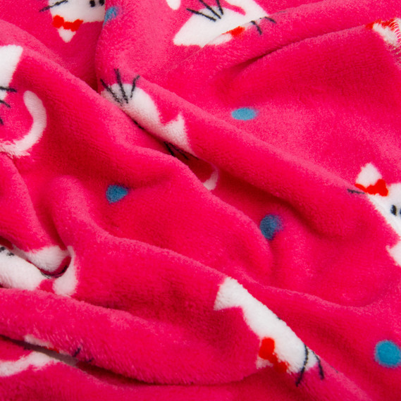 Ткань махровая Велсофт 140 см 280 гр/м2 для халатов, пижам, пледов и покрывал супер мягкая кошенята, фото 3