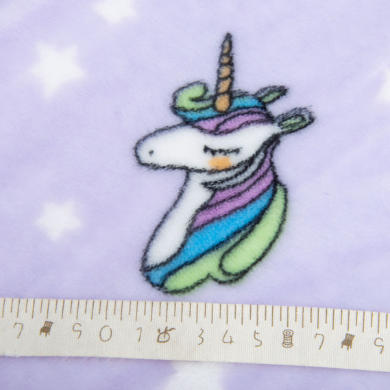 Ткань махровая Велсофт 140 см 280 гр/м2 для халатов, пижам, пледов и покрывал супер мягкая єдиноріг бузок, фото 5