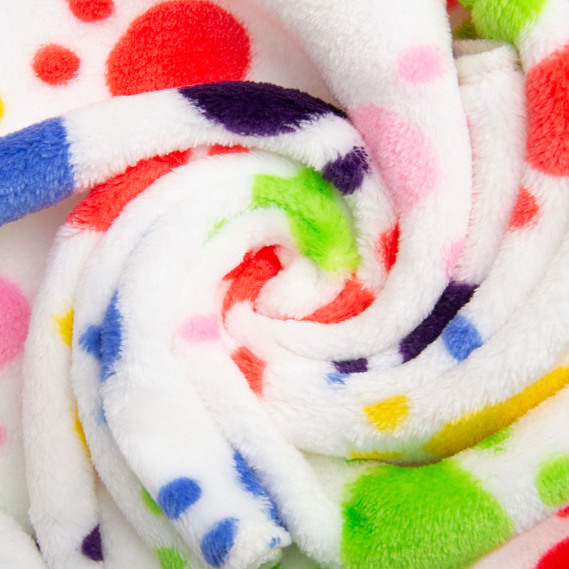 Тканина махрова Велсофт 140 см 280 гр/м2 для халатів, піжам, пледів і покривал надзвичайно м’яка лапки білі, фото 1