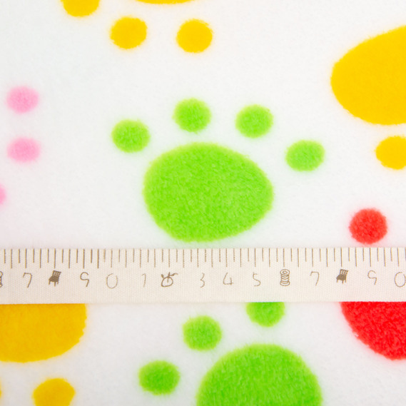 Тканина махрова Велсофт 140 см 280 гр/м2 для халатів, піжам, пледів і покривал надзвичайно м’яка лапки білі, фото 5