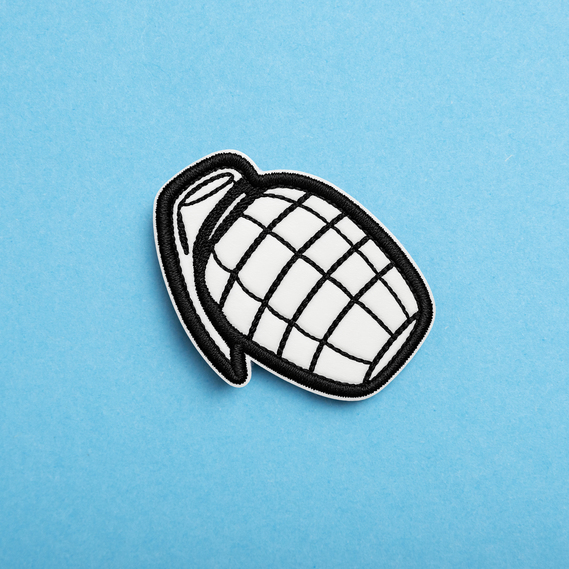 Grenade Patch Set 2 pcs, Glow-in-the-Dark Embroidered Patches, 3.5х4.5 cm, Hook-Backed Morale Patches, Tactical Patch, фото 8