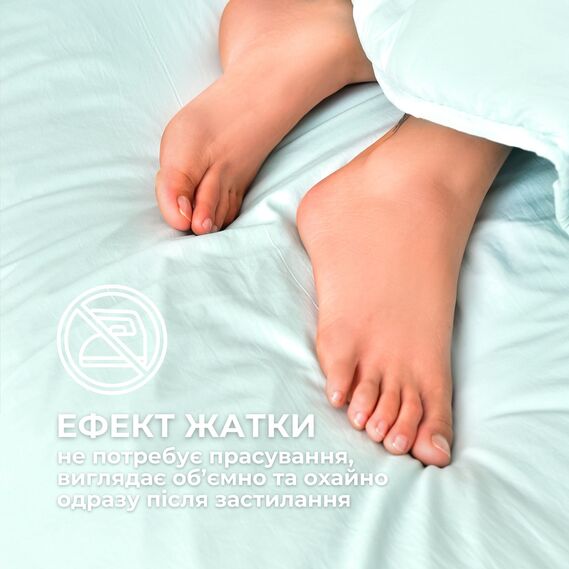 Tropical Dream IDEIA White Euro Bedding Set, Gift Box Included м`ята, фото 4