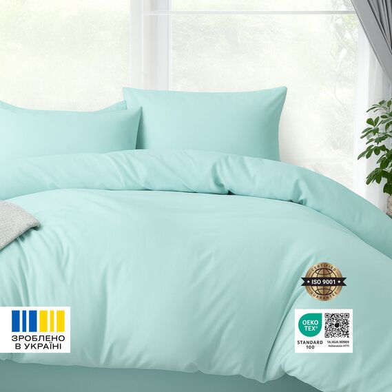 Tropical Dream IDEIA White Euro Bedding Set, Gift Box Included м`ята, фото 5