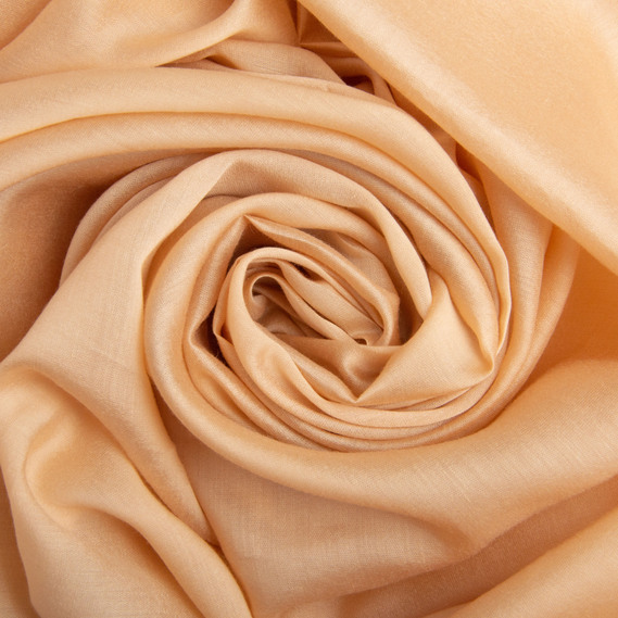 Тканина Тенсел шовк 45 г/м2 150 см легка, дихаюча для вишуканого одягу карамель, фото 1