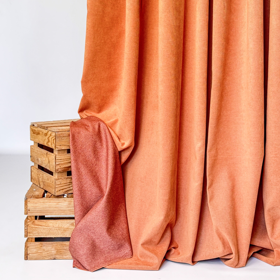 Ткань портьерная однотонная California, 300 см, 258 гр/м2, шторная ткань, ткань для штор, шторы, портьеры, гардины, ткань гардинная V-30 абрикос, фото 4 Ткань портьерная однотонная California, 300 см, 258 гр/м2, шторная ткань, ткань для штор, шторы, портьеры, гардины, ткань гардинная V-30 абрикос, фото 4