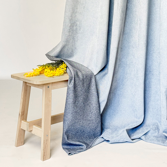 Ткань портьерная однотонная California, 300 см, 258 гр/м2, шторная ткань, ткань для штор, шторы, портьеры, гардины, ткань гардинная V-43 джинс, фото 4 Ткань портьерная однотонная California, 300 см, 258 гр/м2, шторная ткань, ткань для штор, шторы, портьеры, гардины, ткань гардинная V-43 джинс, фото 4