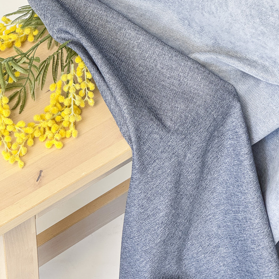 Ткань портьерная однотонная California, 300 см, 258 гр/м2, шторная ткань, ткань для штор, шторы, портьеры, гардины, ткань гардинная V-43 джинс, фото 5 Ткань портьерная однотонная California, 300 см, 258 гр/м2, шторная ткань, ткань для штор, шторы, портьеры, гардины, ткань гардинная V-43 джинс, фото 5