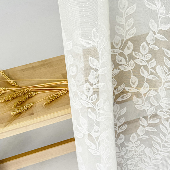 Ткань тюль жаккард 285 см 111 гр/м2 тюлевая ткань, ткань для тюля, тюль, гардины, жаккардовая тюль, гардинная ткань V-11 ecru, фото 5 Ткань тюль жаккард 285 см 111 гр/м2 тюлевая ткань, ткань для тюля, тюль, гардины, жаккардовая тюль, гардинная ткань V-11 ecru, фото 5