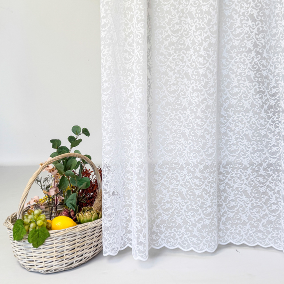 Ткань тюль жаккард Мальва 285 см 72 гр/м2 тюлевая ткань, ткань для тюля, тюль, гардины, жаккардовая тюль, гардинная ткань V-beyaz , фото 4 Ткань тюль жаккард Мальва 285 см 72 гр/м2 тюлевая ткань, ткань для тюля, тюль, гардины, жаккардовая тюль, гардинная ткань V-beyaz , фото 4