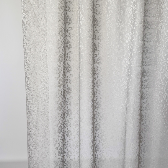 Ткань тюль жаккард Дивоцвет 310 см 63 гр/м2 тюлевая ткань, ткань для тюля, тюль, гардины, жаккардовая тюль, гардинная ткань G2335 сірий, фото 3 Ткань тюль жаккард Дивоцвет 310 см 63 гр/м2 тюлевая ткань, ткань для тюля, тюль, гардины, жаккардовая тюль, гардинная ткань G2335 сірий, фото 3