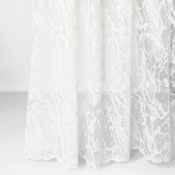 Jacquard sheer fabric Mikriya 285 cm wide 57 g/m2 sheer curtain fabric suitable for tulle, drapes, and window treatments V-bej, фото 1