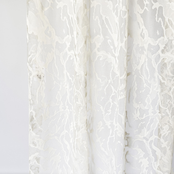 Jacquard sheer fabric Mikriya 285 cm wide 57 g/m2 sheer curtain fabric suitable for tulle, drapes, and window treatments V-bej, фото 2