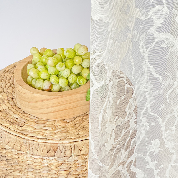 Jacquard sheer fabric Mikriya 285 cm wide 57 g/m2 sheer curtain fabric suitable for tulle, drapes, and window treatments V-bej, фото 5 Jacquard sheer fabric Mikriya 285 cm wide 57 g/m2 sheer curtain fabric suitable for tulle, drapes, and window treatments V-bej, фото 5