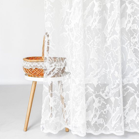 Ткань тюль жаккард Микрия 285 см 57 гр/м2 тюлевая ткань, ткань для тюля, тюль, гардины, жаккардовая тюль, гардинная ткань V-ecru, фото 4 Ткань тюль жаккард Микрия 285 см 57 гр/м2 тюлевая ткань, ткань для тюля, тюль, гардины, жаккардовая тюль, гардинная ткань V-ecru, фото 4