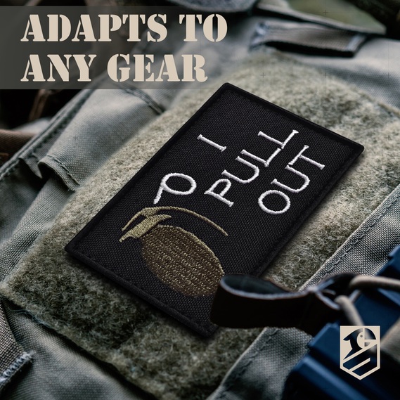 Набор шевронов 2 шт I Pull Out 5х8 см, вышитый патч с липучкой, фото 6 Набор шевронов 2 шт I Pull Out 5х8 см, вышитый патч с липучкой, фото 6