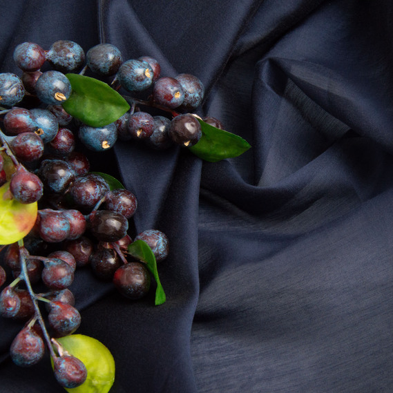 Tencel Silk Fabric 45 gsm 150 cm lightweight, breathable for refined clothing т/синя, фото 3