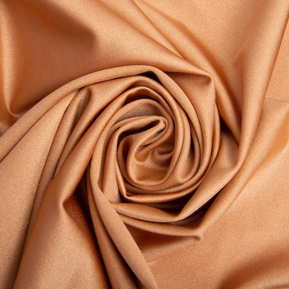 Knitted fabric Supplex 200 g/m2, stretch knitted fabric, elastic shiny fabric т/беж, фото 1