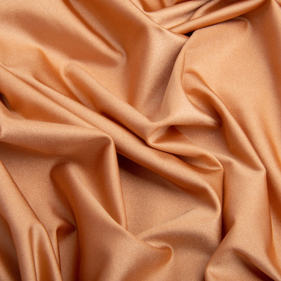 Knitted fabric Supplex 200 g/m2, stretch knitted fabric, elastic shiny fabric т/беж, фото 2