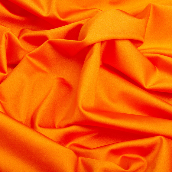 Ткань трикотаж Бифлекс 200 гр/м2 стрейчевая эластичная блестящая для купальников и спортивной одежды помаранч, фото 2