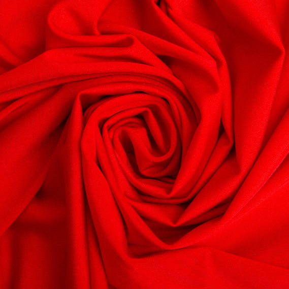 Ткань трикотаж Бифлекс 200 гр/м2 стрейчевая эластичная блестящая для купальников и спортивной одежды червона, фото 1