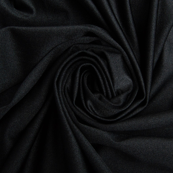 Ткань трикотаж Бифлекс 200 гр/м2 стрейчевая эластичная блестящая для купальников и спортивной одежды чорна, фото 1
