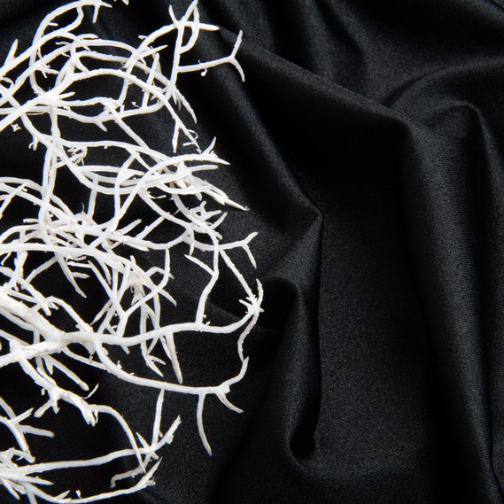 Ткань трикотаж Бифлекс 200 гр/м2 стрейчевая эластичная блестящая для купальников и спортивной одежды чорна, фото 3