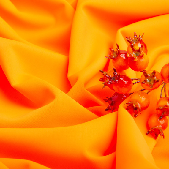 Knitted fabric Biflex matte 204 gr/m2, elastic fabric, fabric for swimwear, leggings, sportswear неон помаранч, фото 3