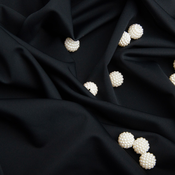 Knitted fabric Biflex matte 204 gr/m2, elastic fabric, fabric for swimwear, leggings, sportswear чорна, фото 3