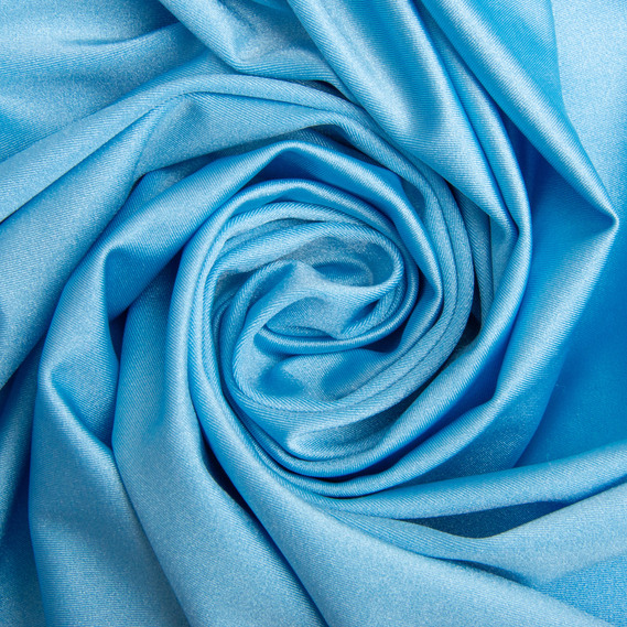 Ткань трикотаж Бифлекс 200 гр/м2 стрейчевая эластичная блестящая для купальников и спортивной одежды блакитна, фото 1
