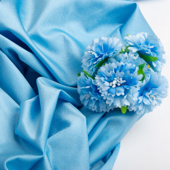 Ткань трикотаж Бифлекс 200 гр/м2 стрейчевая эластичная блестящая для купальников и спортивной одежды блакитна, фото 3