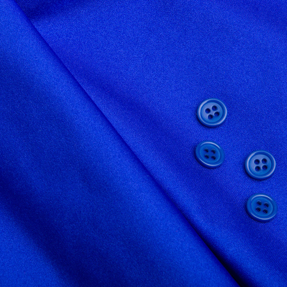 Knitted fabric Supplex 200 g/m2, stretch knitted fabric, elastic shiny fabric індіго, фото 3