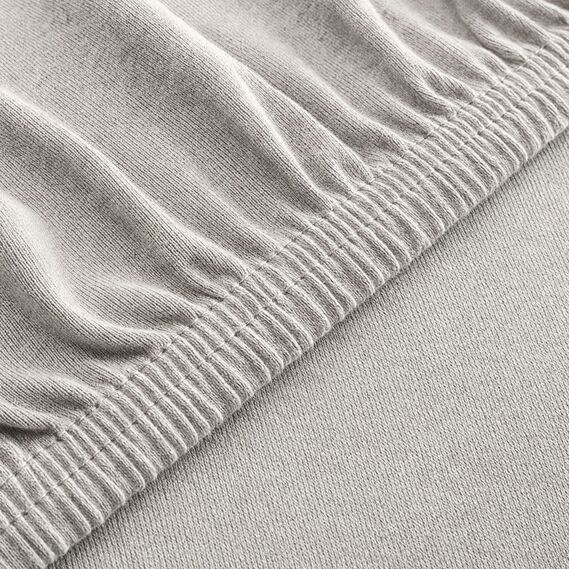 Простирадло трикотажне 90х200х35 см на резинці IDEIA еластичне, трикотаж, бавовна сірий/беж, фото 7 Простирадло трикотажне 90х200х35 см на резинці IDEIA еластичне, трикотаж, бавовна сірий/беж, фото 7