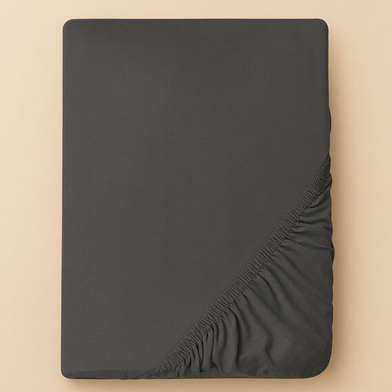 Knitted Fitted Sheet 90х200х35 cm with Elastic IDEIA, Stretch, Jersey, Cotton т/сіра, фото 10