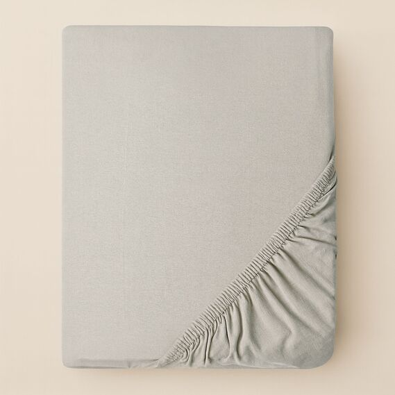 Knitted Fitted Sheet 180х200х35 cm with Elastic IDEIA, Stretch, Jersey, Cotton сірий/беж, фото 10