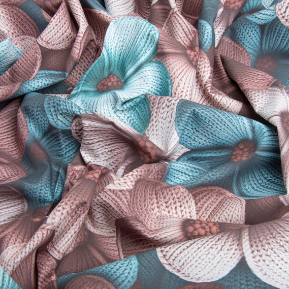 Ranforce calico fabric 5D for bedding, 240 cm wide 125 g/m2 cotton natural fabric, suitable for sheets, duvet covers, pillowcases, and other bed linens Мальви, фото 3