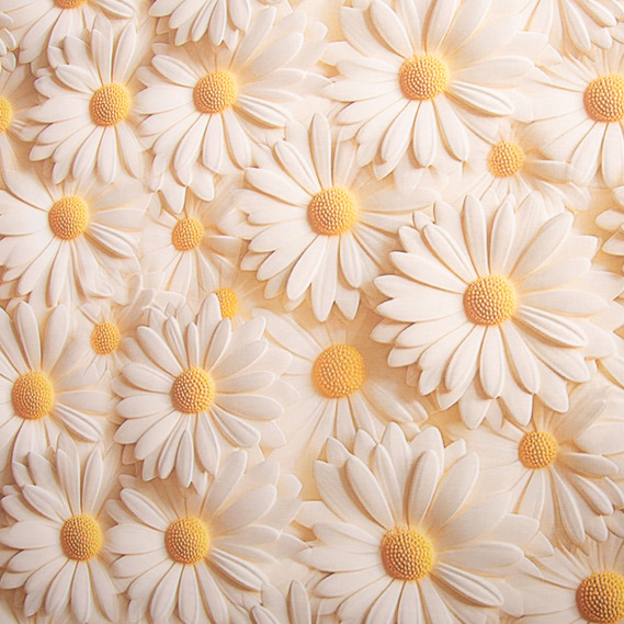 Тканина бязь ранфорс 5D для постільної білизни, бавовна 125 гр/м2 240 см натуральна, постільна тканина, тканина для простирадл, підковдр, наволочок Ромашка, фото 2