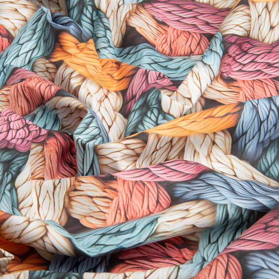 Ranforce calico fabric 5D for bedding, 240 cm wide 125 g/m2 cotton natural fabric, suitable for sheets, duvet covers, pillowcases, and other bed linens Санта, фото 3