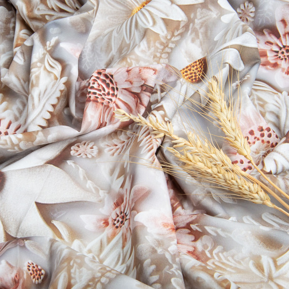 Ткань бязь ранфорс 5D для постельного белья, хлопок 125 гр/м2 240 см натуральная, постельная ткань, ткань для простыней, пододеяльников, наволочек Марципани, фото 4