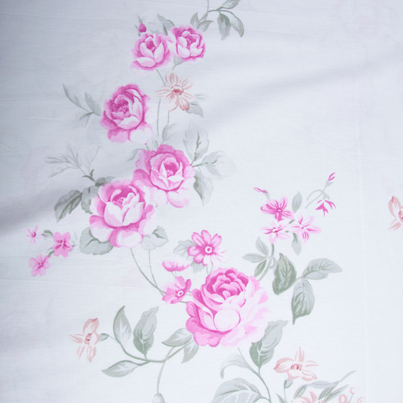 Тканина бавовна сатин для постільної білизни, натуральна тканина, постільна білизна 120 гр/м2 ВТ-411-A роуз рожевий , фото 2