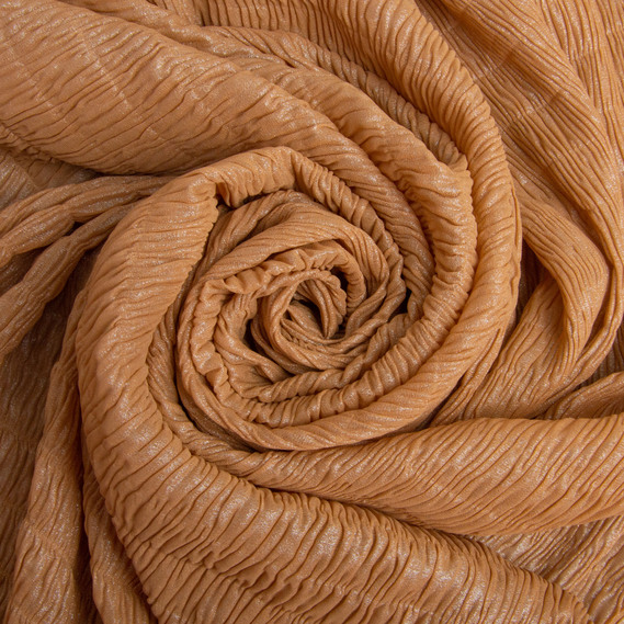 Ткань шифон жатка 95 гр/м2 145 см легкая, воздушная ткань для платьев, блуз и аксессуаров кемел, фото 1 Ткань шифон жатка 95 гр/м2 145 см легкая, воздушная ткань для платьев, блуз и аксессуаров кемел, фото 1