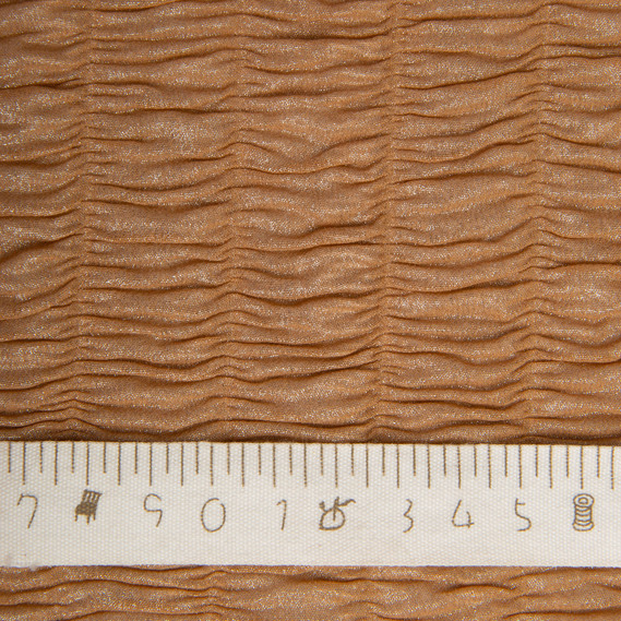 Ткань шифон жатка 95 гр/м2 145 см легкая, воздушная ткань для платьев, блуз и аксессуаров кемел, фото 4 Ткань шифон жатка 95 гр/м2 145 см легкая, воздушная ткань для платьев, блуз и аксессуаров кемел, фото 4