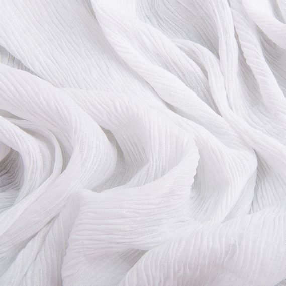 Ткань шифон жатка 95 гр/м2 145 см легкая, воздушная ткань для платьев, блуз и аксессуаров біла, фото 2 Ткань шифон жатка 95 гр/м2 145 см легкая, воздушная ткань для платьев, блуз и аксессуаров біла, фото 2