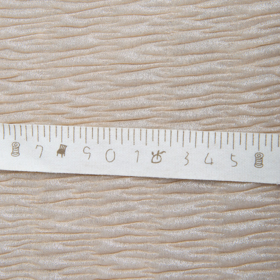 Ткань шифон жатка 95 гр/м2 145 см легкая, воздушная ткань для платьев, блуз и аксессуаров беж, фото 4 Ткань шифон жатка 95 гр/м2 145 см легкая, воздушная ткань для платьев, блуз и аксессуаров беж, фото 4