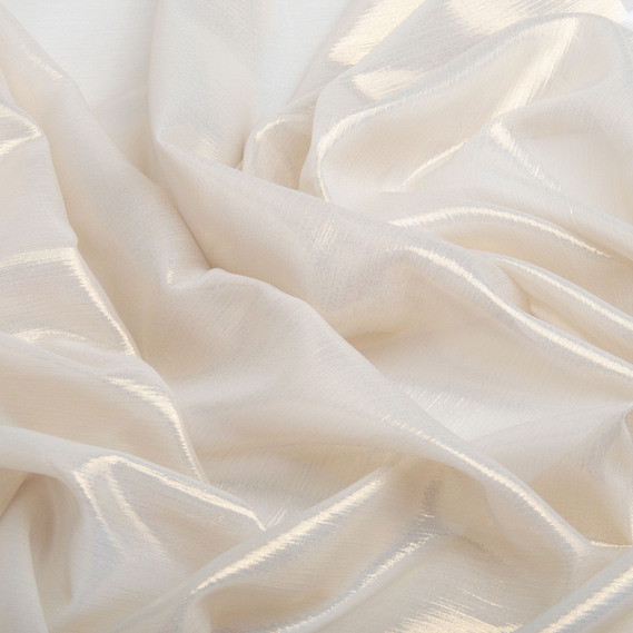 Ткань шифон стрейч с напылением Cold 55 гр/м2 150 см для платьев, блуз, декора и аксессуаров св/беж, фото 2 Ткань шифон стрейч с напылением Cold 55 гр/м2 150 см для платьев, блуз, декора и аксессуаров св/беж, фото 2