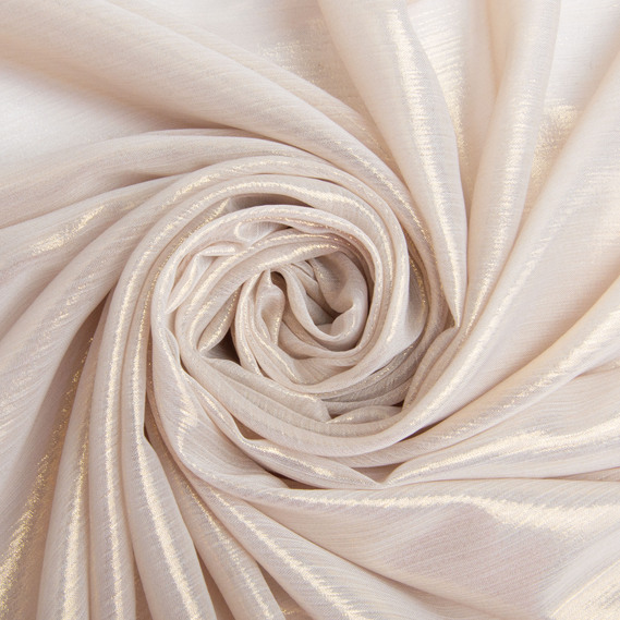 Ткань шифон стрейч с напылением Cold 55 гр/м2 150 см для платьев, блуз, декора и аксессуаров беж, фото 1 Ткань шифон стрейч с напылением Cold 55 гр/м2 150 см для платьев, блуз, декора и аксессуаров беж, фото 1